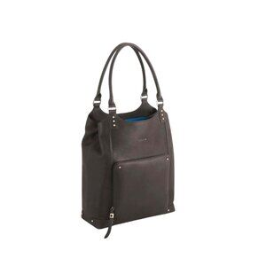 Solo Executive 16” Leather Bucket Tote Espresso One Size Travel Minimalist Large
